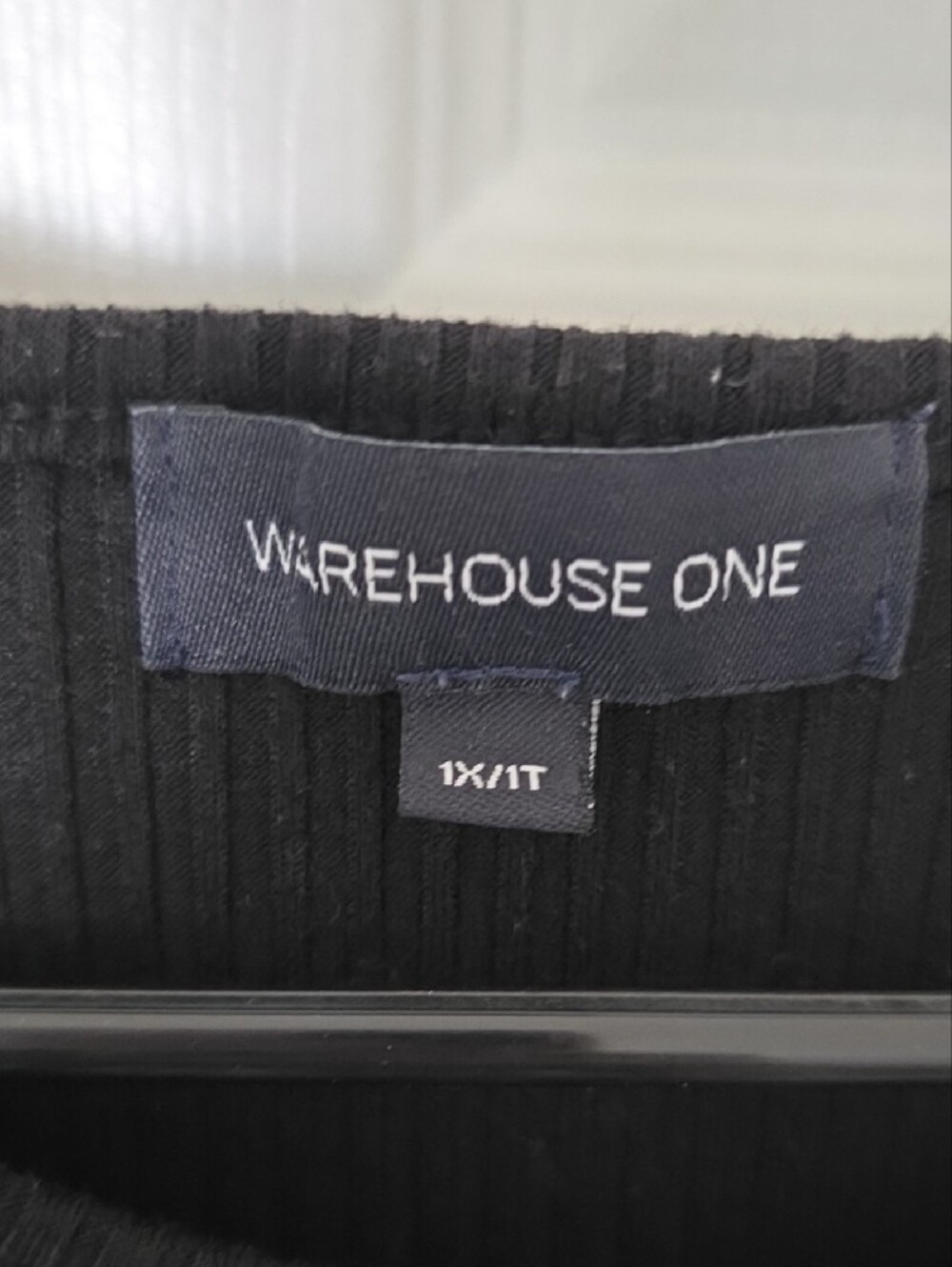 Warehouse One Black Ribbed Keyhole Tank - Picture 3 of 3